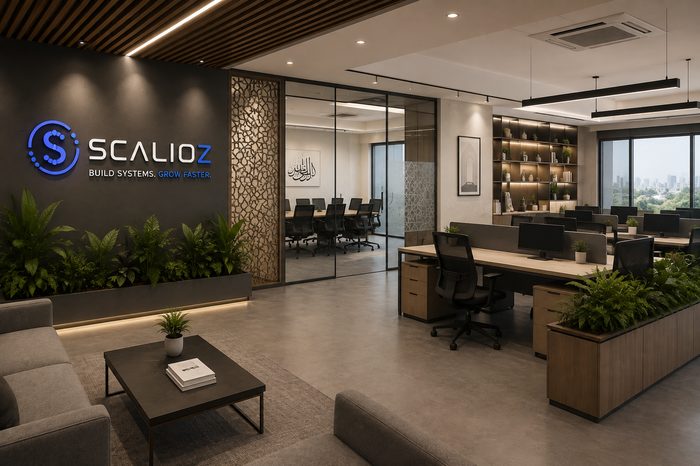 Corporate Office Interior Concept - Mu'afah Architects Chennai